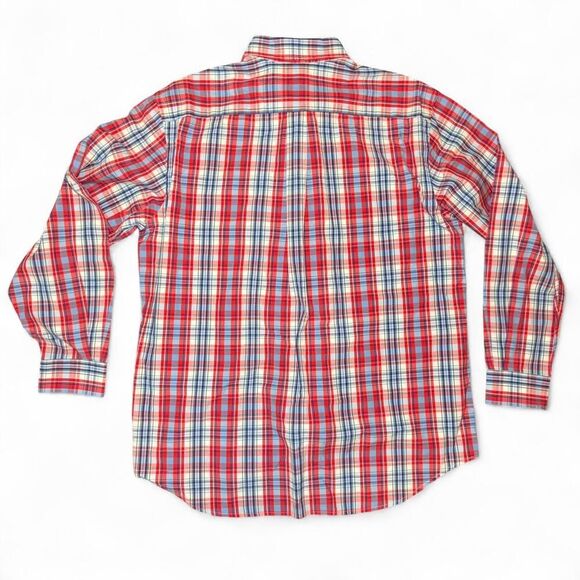 Vineyard Vines Men’s red/white/blue plaid long sleeve button down Tucker Shirt L - Picture 2 of 5